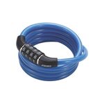 Велосипедный замок BBB QuickCode, тросовый, кодовый, 8 x 1200 мм, синий, BBL-65, изображение  - НаВелосипеде.рф
