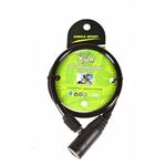 Велосипедный замок Vinca Sport, тросовый, на ключ, 8 х 1200мм, чёрный, VS 102.102 black, изображение  - НаВелосипеде.рф