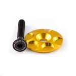 Крышка рулевой колонки A2Z, CNC 6061, болт алюминиевый 7075-T6, золотистый, S-Cap-6, изображение  - НаВелосипеде.рф