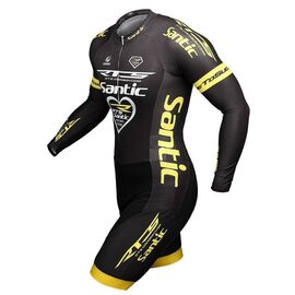 Комбинезон Santic, длинный рукав, размер L, черно-желтый, MC03005L, изображение  - НаВелосипеде.рф
