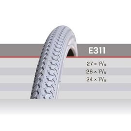 Велопокрышка EXCEL E-311, 24X1 3/8 ( 540 Х 37 ), слик, для инвалидной коляски, серая, изображение  - НаВелосипеде.рф