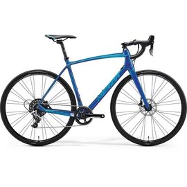 Шоссейный велосипед Merida Ride Disc Adventure-CF 2017, Вариант УТ-00037533: Рама: L 56 (Рост: 175 - 180 cm), Цвет: сине-голубой , изображение  - НаВелосипеде.рф