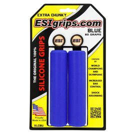 Грипсы велосипедные ESI Extra Chunky, 130 мм, силикон, синий, XLCBU, изображение  - НаВелосипеде.рф