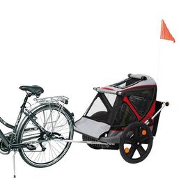 Прицеп BELLELLI для перевозки детей B-TRAVEL, красный, 01TRLTS0008, изображение  - НаВелосипеде.рф