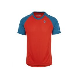 Велофутболка Scott Trail MTN Polar Crew seaport blue/fiery red, 241758-5035, Вариант УТ-00142911: Размер: L, изображение  - НаВелосипеде.рф