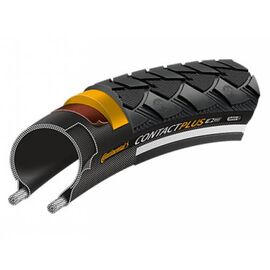 Покрышка велосипедная Continental CONTACT Plus, 27.5", 42-584, Reflex, 180TPI, SafetyPlusBreaker, E50, черная, 101221, изображение  - НаВелосипеде.рф