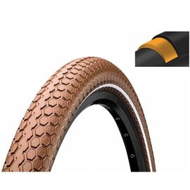 Покрышка велосипедная Continental RIDE Cruiser 26"x2,0", 50-559, Reflex, 3/180TPI, коричневая, 101524, изображение  - НаВелосипеде.рф