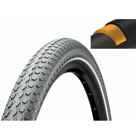 Покрышка велосипедная Continental RIDE Cruiser 26"x 2,0", 50-559, Reflex, 3/180TPI, Extra Puncture Belt, серая, 101526, изображение  - НаВелосипеде.рф