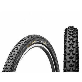 Покрышка велосипедная Continental Mountain King II 2.4, 27.5"x2.4", чёрный, Skinwall, складная, 150111, изображение  - НаВелосипеде.рф