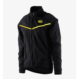 Велокуртка 100% Corridor Stretch Windbreaker Black/Yellow, 39501-014-13, Вариант УТ-00152471: Размер: XL, изображение  - НаВелосипеде.рф