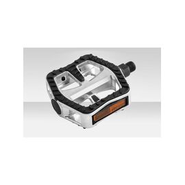 Педали велосипедные Wellgo LU-214, ось 9/16", алюминиевые, серебристо-чёрные, ST (360039), изображение  - НаВелосипеде.рф