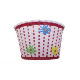 Велокорзина STELS, детская, бело-красная, BS02-4, изображение  - НаВелосипеде.рф