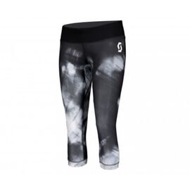 Рейтузы (короткие) велосипедные 3/4 SCOTT Tight женские Kinabalu Run black/white, 270188-1007, Вариант УТ-00142444: Размер: L, изображение  - НаВелосипеде.рф