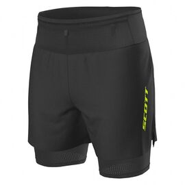 Шорты велосипедные SCOTT Hybrid RC Run black/yellow, 2019, 270163-1040, Вариант УТ-00142341: Размер: L, изображение  - НаВелосипеде.рф