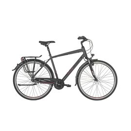 Городской велосипед Bergamont Horizon N7 CB, 28", 2019, Вариант УТ-00157159: Рама: 48 (Рост: 160-170 см), Цвет: темно-серый/черный/красный, матовый, изображение  - НаВелосипеде.рф