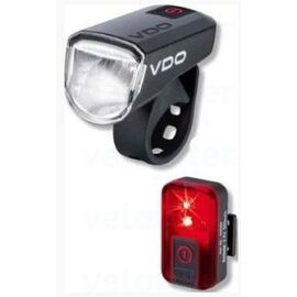 Фары велосипедные VDO, комплект белый и красный, USB-зарядка, 4-4001, изображение  - НаВелосипеде.рф