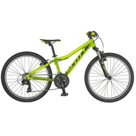 Подростковый велосипед Scott Scale 24" 2018, Вариант УТ-00143338: Возраст: 9-11 лет (Рост: 130-145 см), Цвет: желтый , изображение  - НаВелосипеде.рф