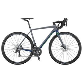 Шоссейный велосипед Scott Addict Gravel 20 disc 28" 2017, Вариант УТ-00143517: Размер M/ 540 (Рекомендуемый рост 169–179 (± 1 см), Цвет: серый, изображение  - НаВелосипеде.рф