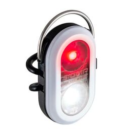Фонарик безопасности SIGMA SPORT MICRO DUO белый: красный и белый LED, заметность с 50м, 2019, 17251, изображение  - НаВелосипеде.рф
