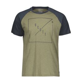 Велофутболка SCOTT S30 Casual Raglan slub, короткий рукав (зеленый/синий), 2019, 270683-6237, Вариант УТ-00143229: Размер: L, изображение  - НаВелосипеде.рф