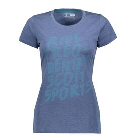 Велофутболка женская SCOTT 10 Casual, короткий рукав, ensign heather blue(синий), 2019, 266226-5903, Вариант УТ-00143207: Размер: L, изображение  - НаВелосипеде.рф