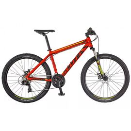 Горный велосипед SCOTT Aspect 670, 26", 2018, Вариант УТ-00156441: Рама: L (Рост: 176-182 см), Цвет: красный/черный/желтый, изображение  - НаВелосипеде.рф