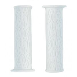 Грипсы велосипедные Vinca Sport, 130мм, резиновые, белые, H-G 36 white, изображение  - НаВелосипеде.рф