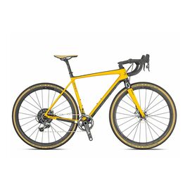 Шоссейный велосипед Scott Addict Gravel 10 28" 2019, Вариант УТ-00143445: Рама: L / 56 (Рост: 177–188 см), Цвет: желтый, изображение  - НаВелосипеде.рф