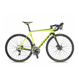 Шоссейный велосипед Scott Addict RC 10 Disc 28" 2019, Вариант УТ-00153915: Рама: M/ 54 (Рост: 169–179 см), Цвет: желтый, изображение  - НаВелосипеде.рф