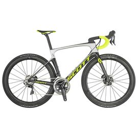 Шоссейный велосипед Scott Foil RC disc 28" 2019, Вариант УТ-00143406: Рама: L / 56 (Рост: 177–188 см), Цвет: черно-желтый, изображение  - НаВелосипеде.рф