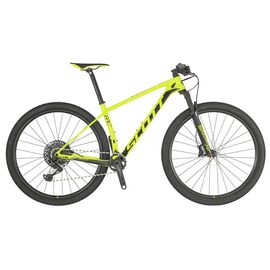 Горный велосипед Scott Scale RC 900 Team 29" 2019, Вариант УТ-00143355: Рама: L (Рост: 177–188 см), Цвет: желтый, изображение  - НаВелосипеде.рф