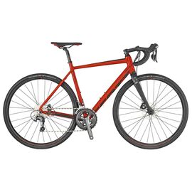 Шоссейный велосипед Scott Speedster 20 disc 28" 2019, Вариант УТ-00143439: Рама: L / 56 (Рост: 177–188 см), Цвет: красный, изображение  - НаВелосипеде.рф