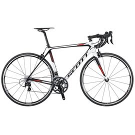 Шоссейный велосипед SCOTT Addict 30 28" 2016, Вариант УТ-00143482: Размер S / 520 (Рекомендуемый рост 162–173 (± 1 см), Цвет: бело-черный, изображение  - НаВелосипеде.рф