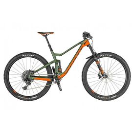 Двухподвесный велосипед Scott Genius 930 29" 2019, Вариант УТ-00156456: Рама: M (Рост: 160-170 см), Цвет: зеленый/оранжевый/черный, изображение  - НаВелосипеде.рф