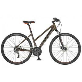 Городской велосипед Scott Sub Cross 30 Lady 28" 2019, Вариант УТ-00156480: Рама: XL (Рост 175-189) Цвет: черный, коричневый, изображение  - НаВелосипеде.рф