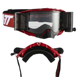 Маска велосипедная Leatt Velocity 6.5 Roll-Off Red/White Clear, 8019100053, изображение  - НаВелосипеде.рф
