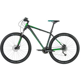 Горный велосипед KELLYS Spider 70 29" 2019, Вариант УТ-00157393: Рама: S (Рост: 164-177 см), Цвет: черный/зеленый, изображение  - НаВелосипеде.рф