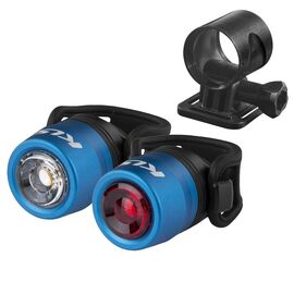 Комплект освещения KELLYS IO USB синий: 50лм/15лм, алюминиевый корпус, 0,5W Cree LED, 74128, изображение  - НаВелосипеде.рф