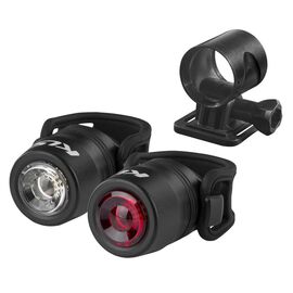 Комплект освещения KELLYS IO USB чёрный: 50лм/15лм, алюминиевый корпус, 0,5W Cree LED, 74131, изображение  - НаВелосипеде.рф