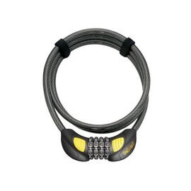 Велосипедный замок Onguard TERRIER Combo GLO тросовый, кодовый, LED-подсветка, 1850 х 10мм, 8064GLO, изображение  - НаВелосипеде.рф