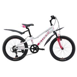 Детский велосипед Stark Bliss 20.1 V 20" 2019, Вариант УТ-00157191: Возраст: 6-9 (Рост: 115 - 135 см), Цвет: бело-розовый , изображение  - НаВелосипеде.рф