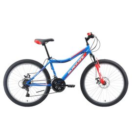 Подростковый велосипед Black One Ice D 24" 2019, Вариант УТ-00157192: Возраст: 9-15 (Рост: 125 - 150 см), Цвет: голубой/красный/серебристый, изображение  - НаВелосипеде.рф