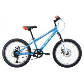 Детский велосипед Black One Ice Girl D 20" 2019, Вариант УТ-00156631: Возраст: 6-9 (Рост: 115 - 135 см), Цвет: голубой/белый/оранжевый, изображение  - НаВелосипеде.рф
