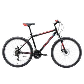 Горный велосипед Black One Onix 26 D Alloy 26" 2019, Вариант УТ-00157497: Рама: 16" (Рост: 155 - 170 см), Цвет: чёрный/серый/красный, изображение  - НаВелосипеде.рф