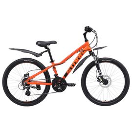 Подростковый велосипед Stark Rocket 24.3 HD 24" 2019, Вариант УТ-00149135: Возраст: 9-15 (Рост: 125 - 150 см), Цвет: оранжевый/чёрный, изображение  - НаВелосипеде.рф
