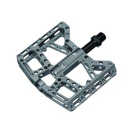 Педали велосипедные Z PLUS, DH/BMX, алюминий, сменные стальные пины, промподшипники, 380 г, 100х115х19мм, серые, Z-1009, изображение  - НаВелосипеде.рф