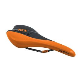 Седло велосипедное KLS STYX, спортивное, ENDURO, 277х162 мм, оранжевое, изображение  - НаВелосипеде.рф