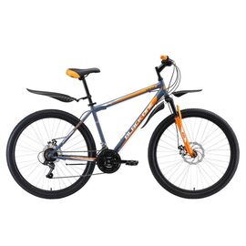Горный велосипед Black One Onix 27.5 D Alloy 27,5" 2019, Вариант УТ-00157499: Рама: 16" (Рост: 155 - 170 см), Цвет: серый/оранжевый/белый , изображение  - НаВелосипеде.рф