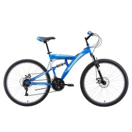 Двухподвесный велосипед Bravo Rock 26 D 26" 2019, Вариант УТ-00157336: Рама: 16" (Рост: 155 - 170 см), Цвет: голубой/белый, изображение  - НаВелосипеде.рф