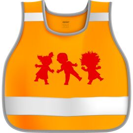 Веложилет сигнальный детский, 7-12 лет, р-р 30-34, рост 122-146, дети, оранжевый флуоресцентный, COVA™, изображение  - НаВелосипеде.рф